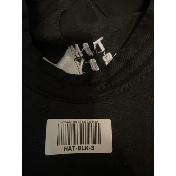 Tomboy X Ball Cap Hat Black White Mesh embroidered Buckle Adjustable - Picture 4 of 4